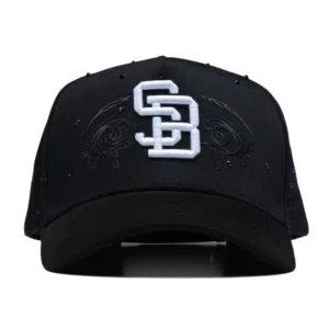 El Barbas hats Sadboyz Clothing Cap Crystals Black”